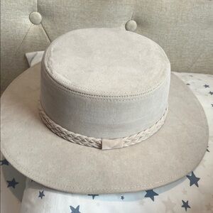 Stylish Beige Suede Hat
